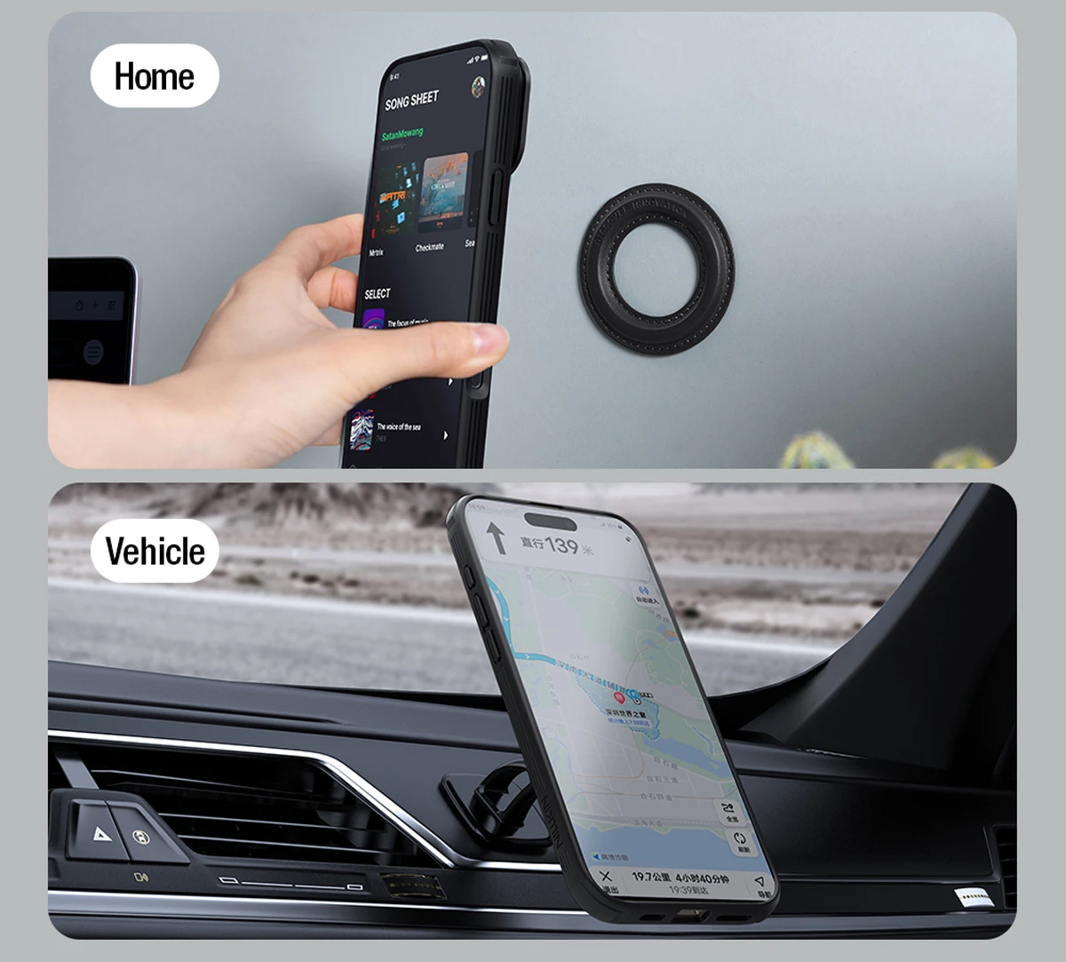 گارد مگنتی کمرا استند شیشه‌ای iPhone 17 Pro مارک نیلکین مدل CamShield Prop Magnetic