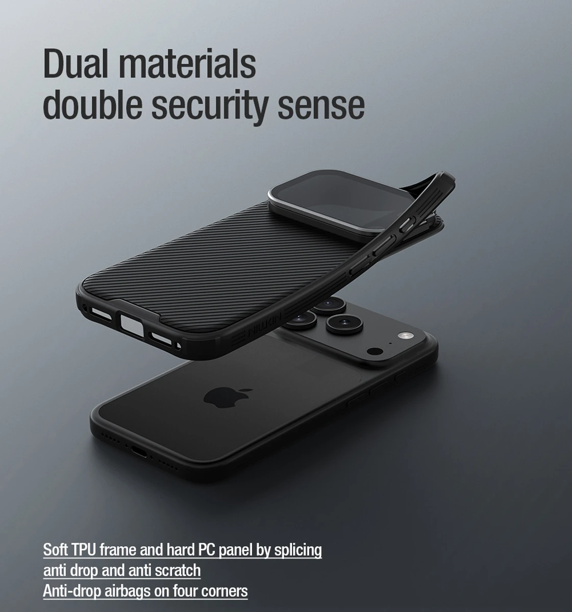 گارد مگنتی کمرا استند شیشه‌ای iPhone 17 Pro مارک نیلکین مدل CamShield Prop Magnetic