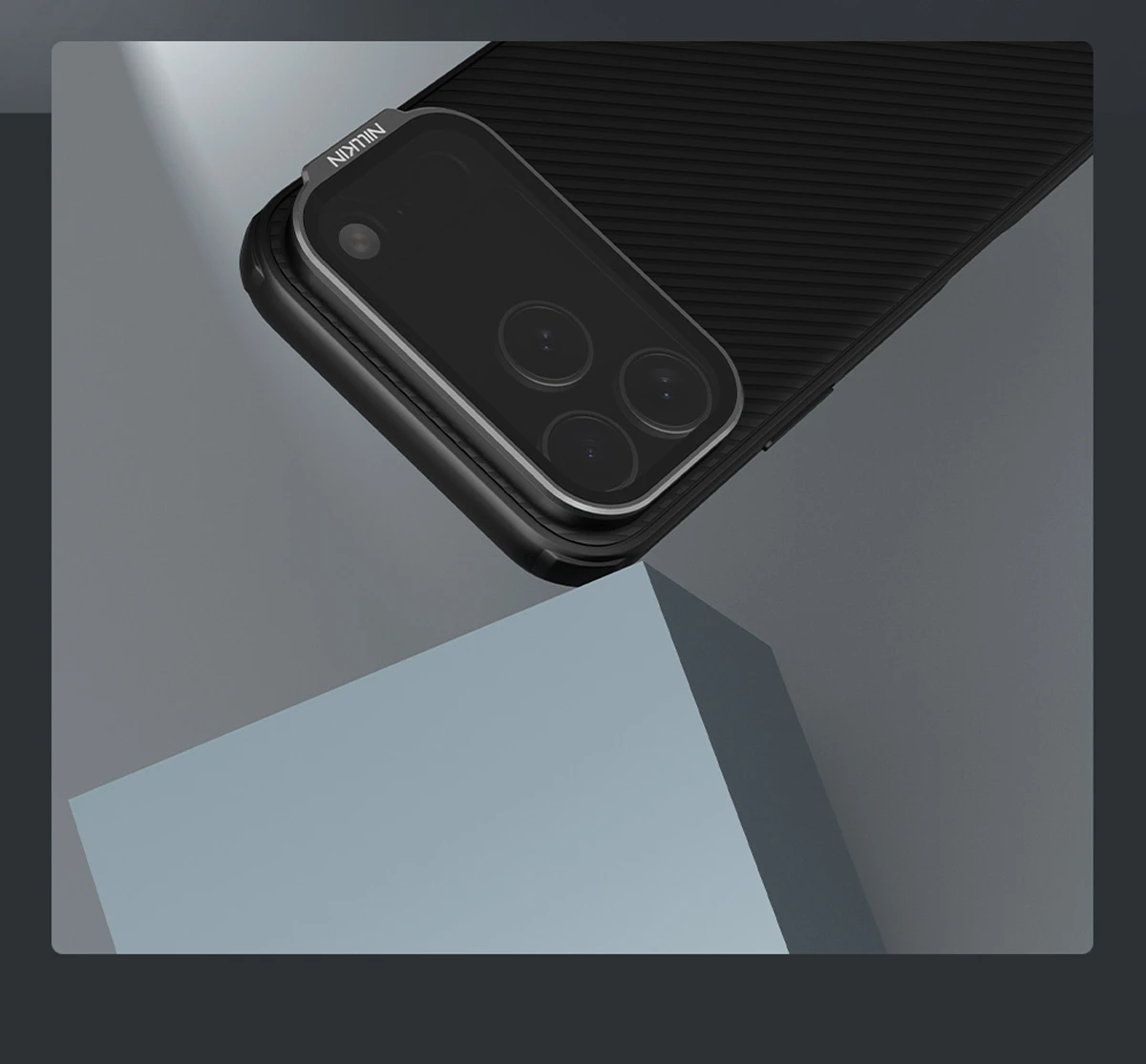 گارد مگنتی کمرا استند شیشه‌ای iPhone 17 Pro مارک نیلکین مدل CamShield Prop Magnetic