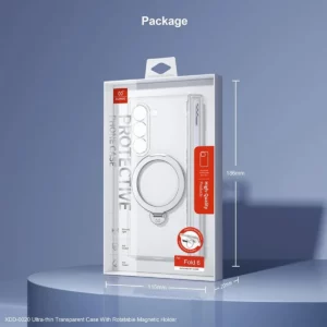 گارد کریستالی با گلس صفحه نمایش بیرونی Samsung Galaxy Z Fold 7 مارک XUNDD سری Ultra-Thin Rotatable