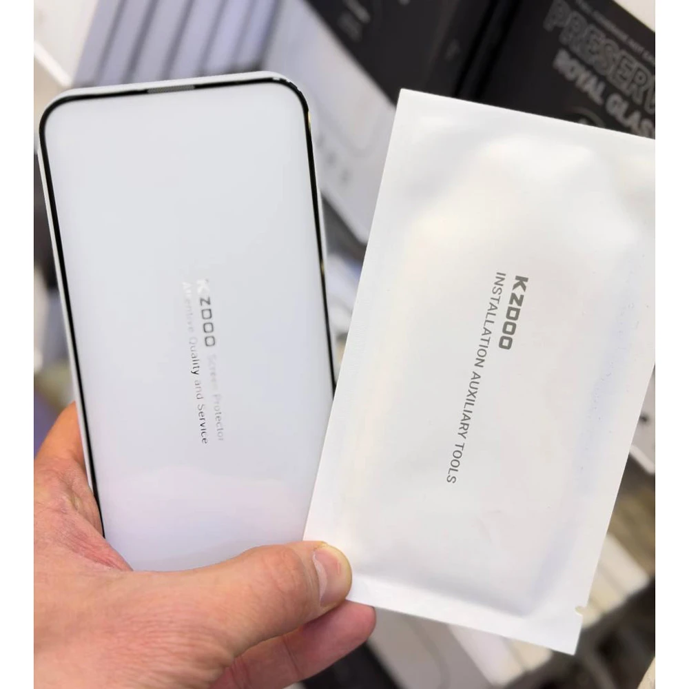 گلس تمام صفحه iPhone 16 Pro مارک KZDOO گلس تمام صفحه iPhone 16 Pro مارک KZDOO