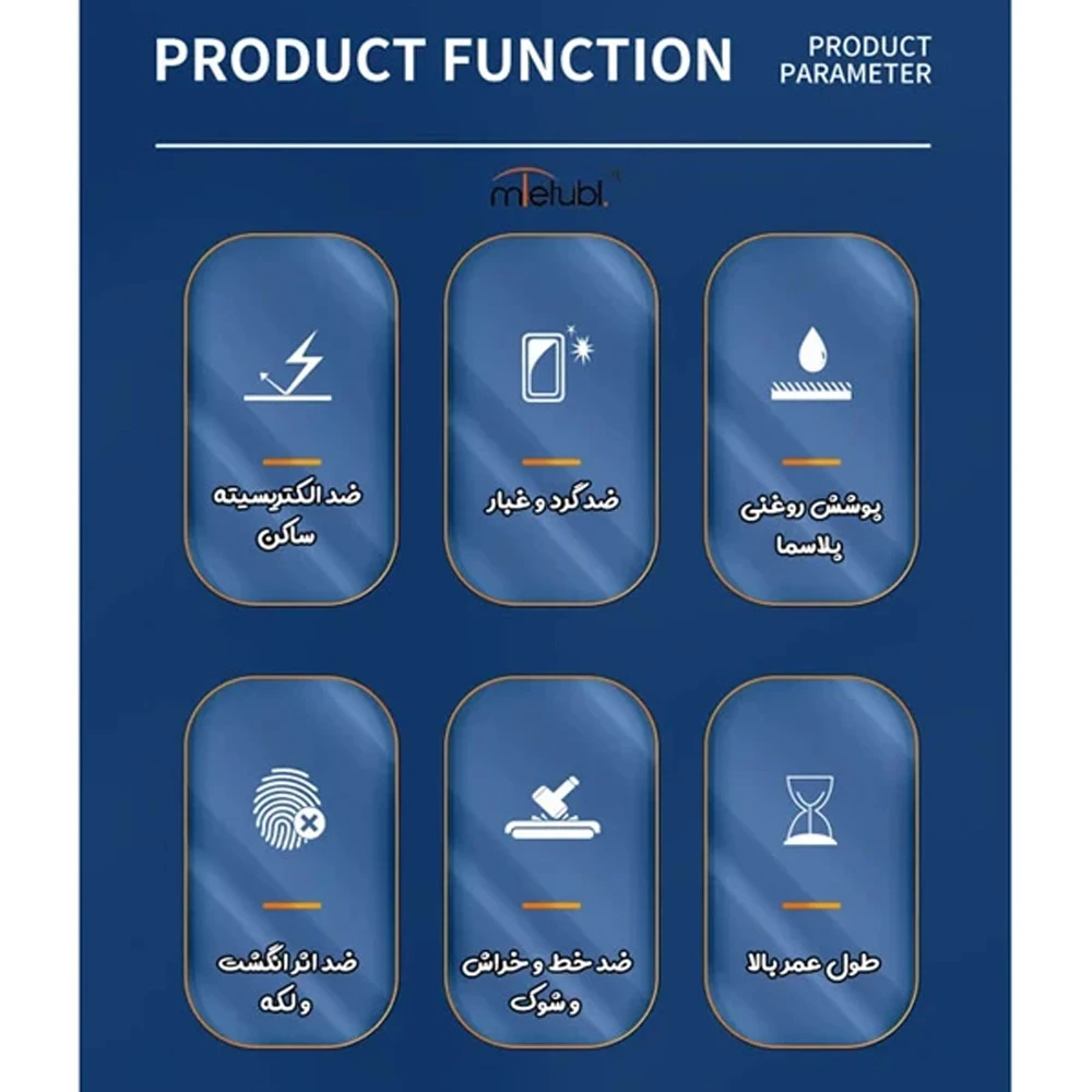 گلس شیشه‌ای Samsung Galaxy S25 FE مارک Mietubl مدل Anti-Static