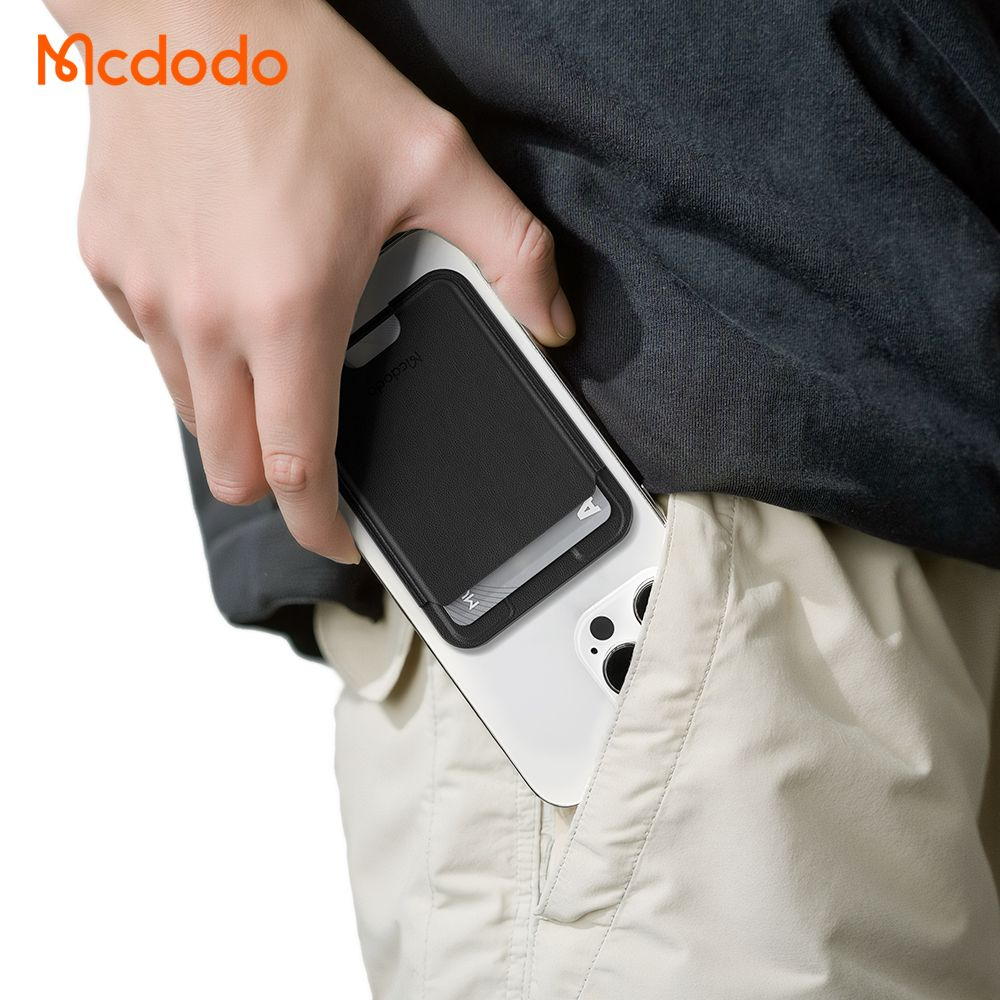 جا کارتی چرمی مگنتی با ظرفیت 3 کارت برند مک دودو مدل Mcdodo WH-7920