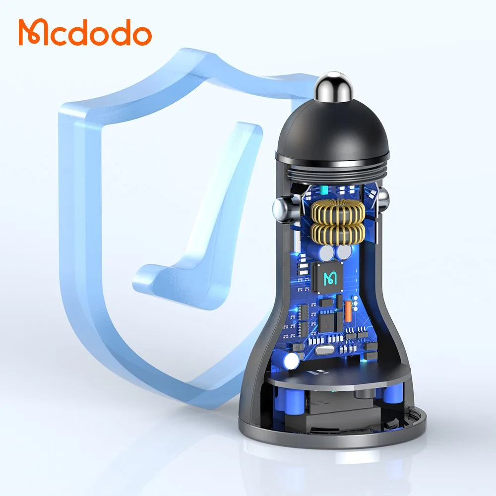 شارژر فندکی 2 پورت 95 وات USB-A + Type-C دارای نمایشگر دیجیتالی برند مک دودو مدل Mcdodo CC-5670