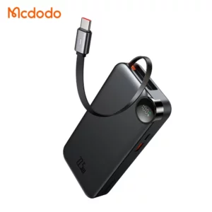 پاوربانک 10هزار 22.5 وات بهمراه کابل شارژ جمع شونده داخلی برند مک دودو مدل Mcdodo MC-3860