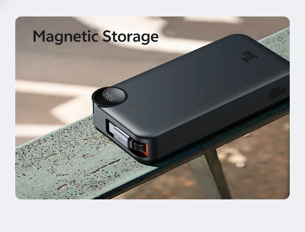 پاوربانک 10هزار 30 وات بهمراه کابل شارژ جمع شونده داخلی برند مک دودو مدل Mcdodo MC-3870