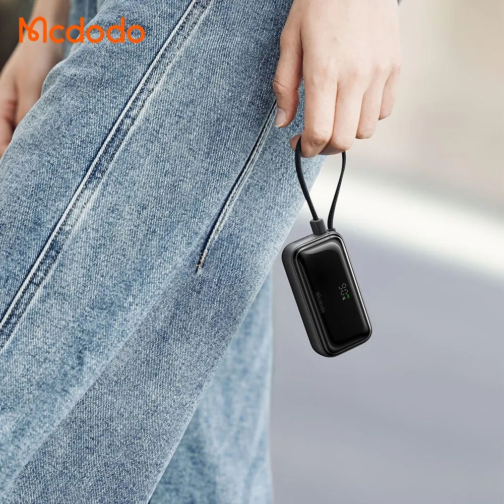 پاوربانک 5 هزار 22.5 وات دارای کابل و کانکتور داخلی پورت Type-C برند مک دودو مدل Mcdodo MC-7760