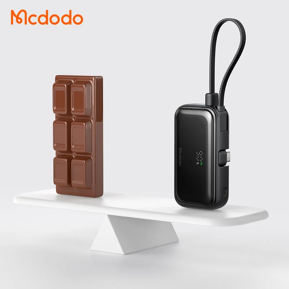 پاوربانک 5 هزار 22.5 وات دارای کابل و کانکتور داخلی پورت Type-C برند مک دودو مدل Mcdodo MC-7760