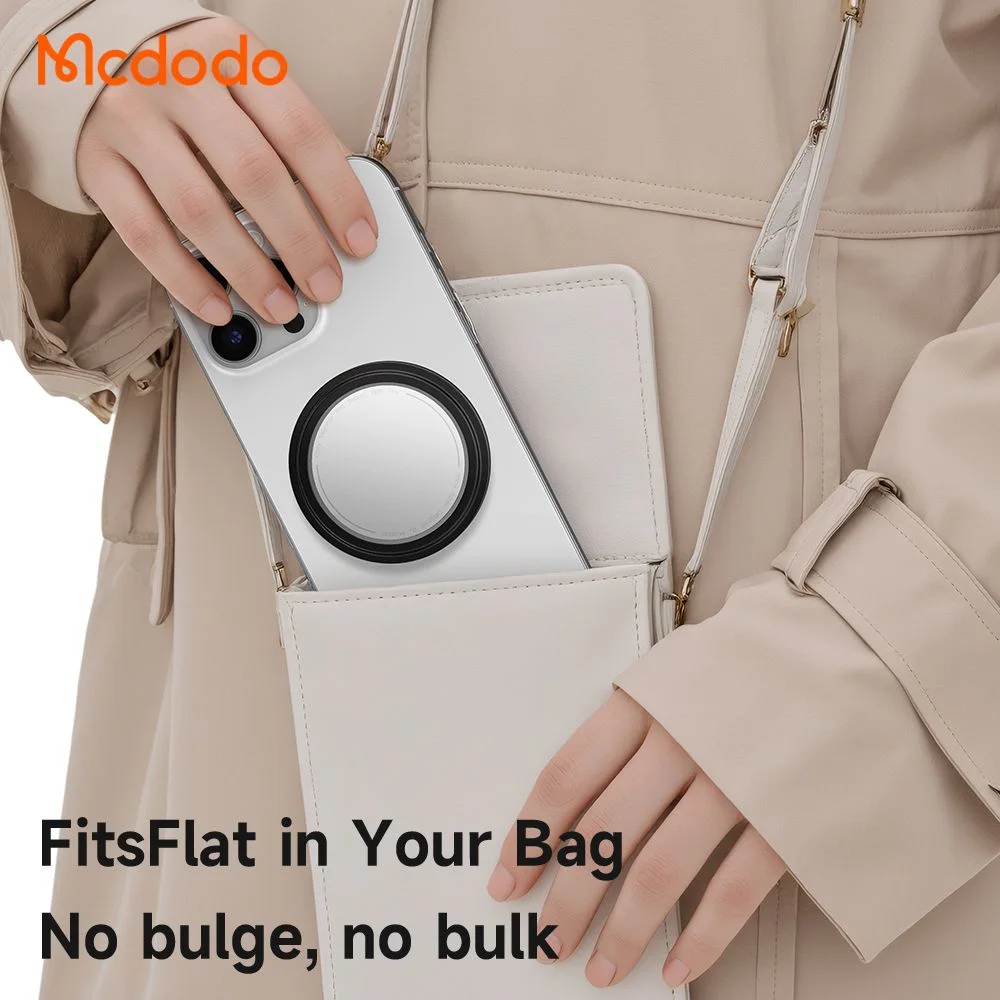  پاپ سوکت و هولدر انگشتی چرمی مگنتی با آینه آرایش برند مک دودو مدل Mcdodo MR-7912