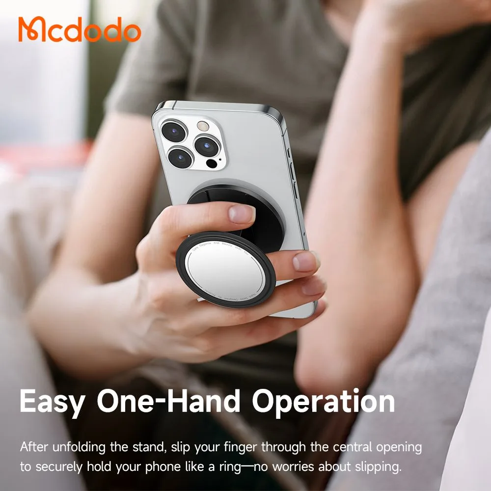  پاپ سوکت و هولدر انگشتی چرمی مگنتی با آینه آرایش برند مک دودو مدل Mcdodo MR-7912