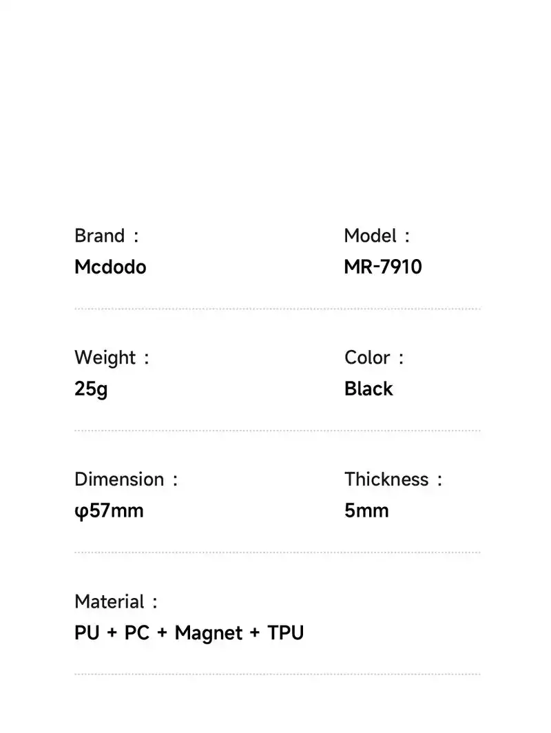 پاپ سوکت و هولدر انگشتی چرمی مگنتی برند مک دودو مدل Mcdodo MR-7910