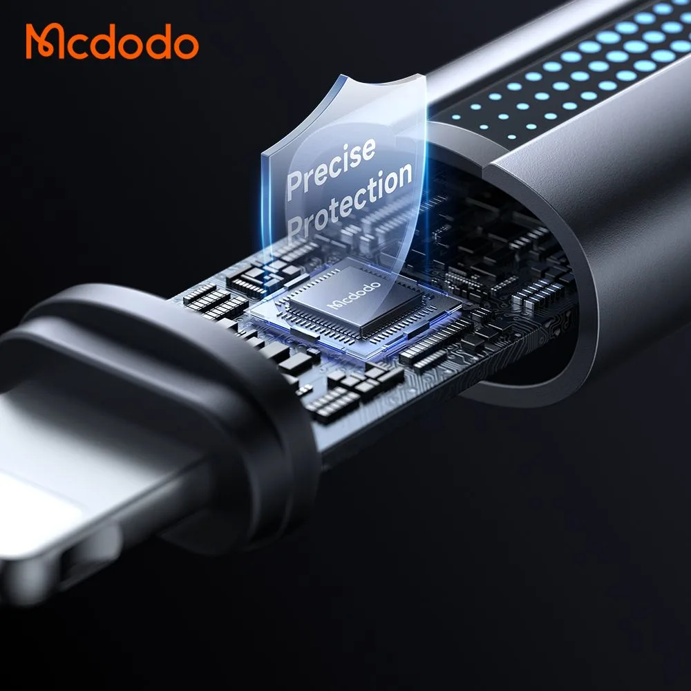 کابل شارژ 3 آمپر لایتنینگ USB-A به Lightning دارای نورپردازی LED طول 1.2متر برند مک دودو مدل Mcdodo CA-5660