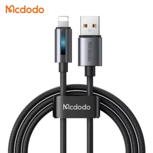 کابل شارژ 3 آمپر لایتنینگ USB-A به Lightning دارای نورپردازی LED طول 1.2متر برند مک دودو مدل Mcdodo CA-5660
