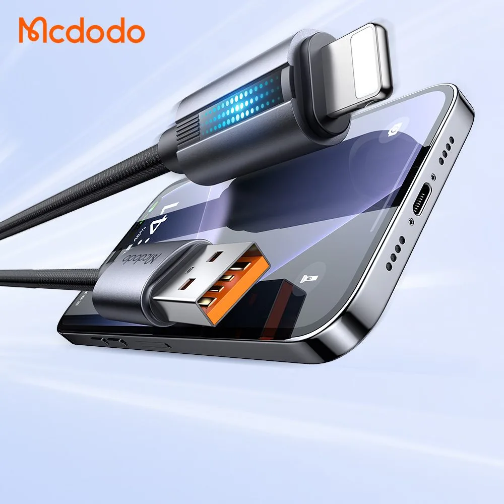 کابل شارژ 3 آمپر لایتنینگ USB-A به Lightning دارای نورپردازی LED طول 1.2متر برند مک دودو مدل Mcdodo CA-5660