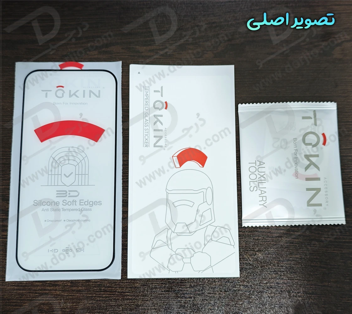 گلس فریم سیلیکونی ایربگ دار IPhone 17 Pro Max مارک TOKIN