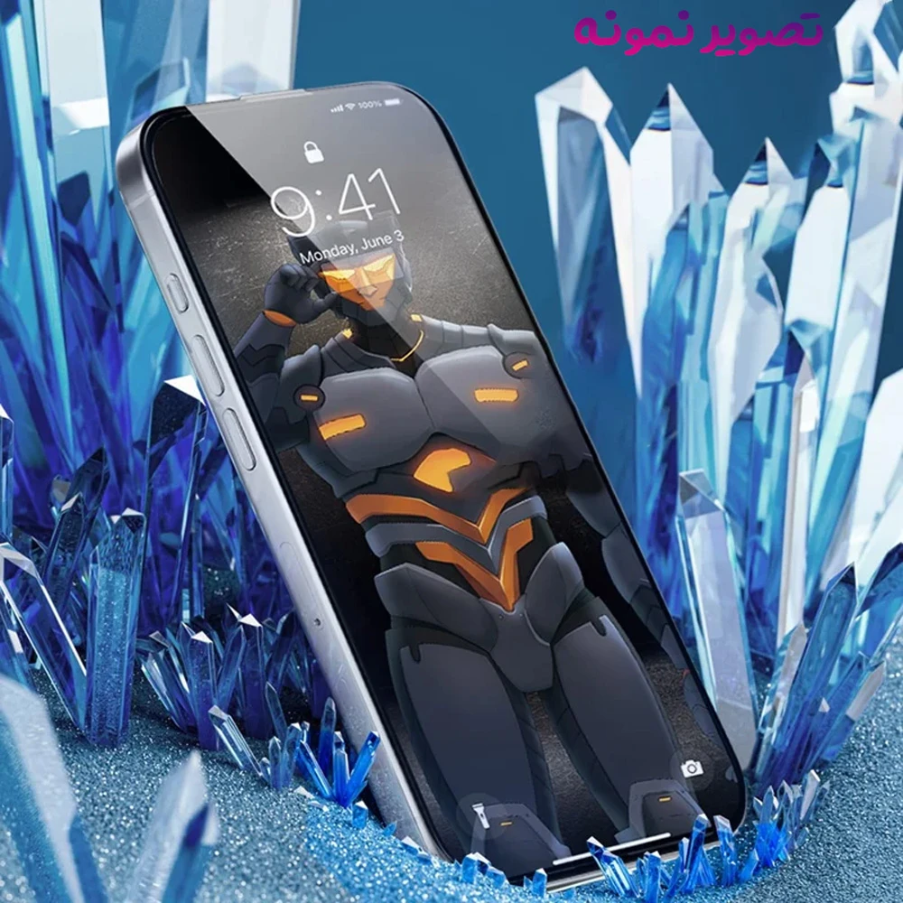 گلس فول چسب iPhone 17 Pro Max مارک LANBI
