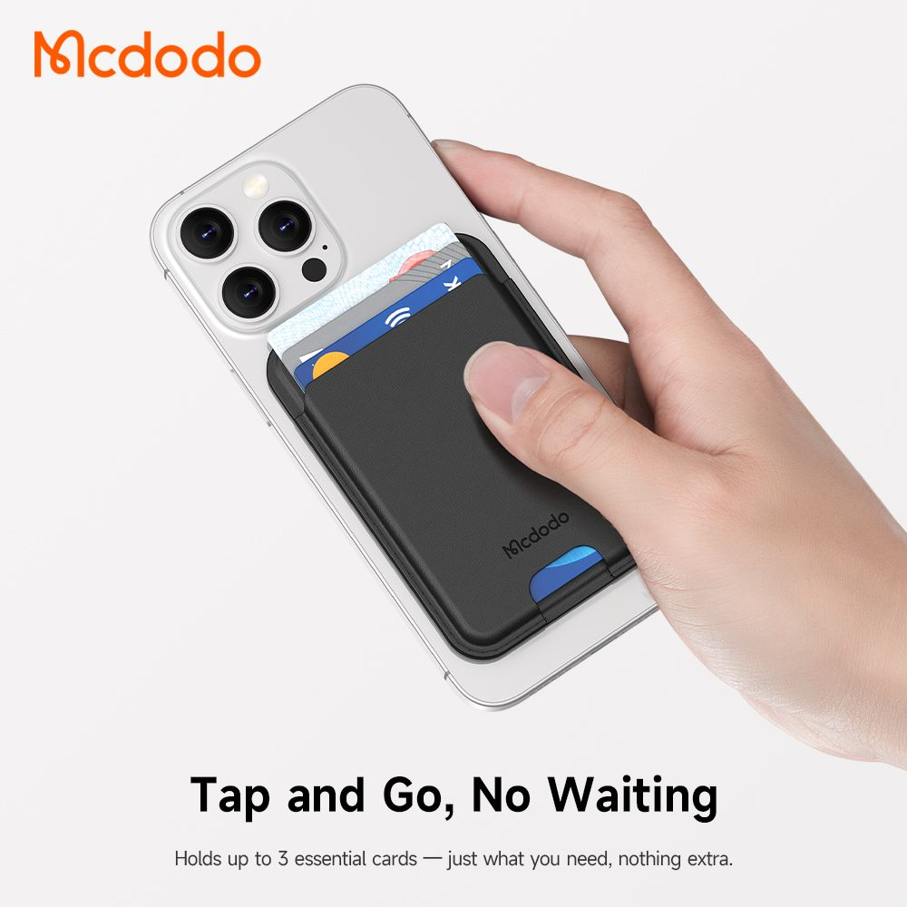جا کارتی چرمی مگنتی با ظرفیت 3 کارت برند مک دودو مدل Mcdodo WH-7920