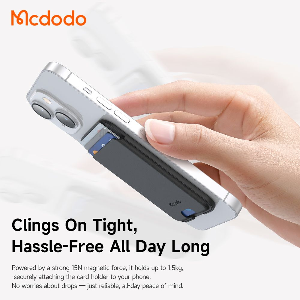 جا کارتی چرمی مگنتی با ظرفیت 3 کارت برند مک دودو مدل Mcdodo WH-7920