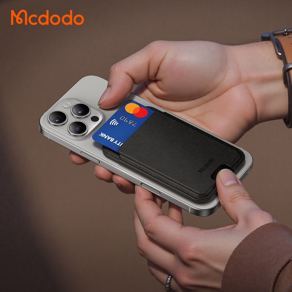 جا کارتی چرمی مگنتی با ظرفیت 3 کارت برند مک دودو مدل Mcdodo WH-7920
