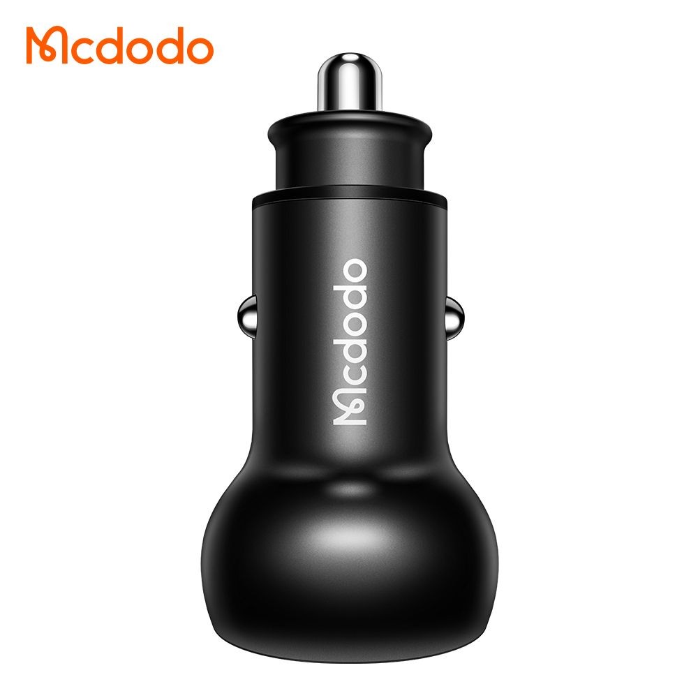 شارژر فندکی 2 پورت 30 وات 5 آمپر USB-A - Type-C دارای نمایشگر دیجیتالی برند مک دودو مدل Mcdodo CC-6810