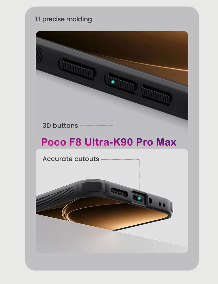 قاب ضدضربه Poco F8 Ultra مارک نیلکین مدل Super Frosted Shield Pro قاب ضدضربه Poco F8 Ultra مارک نیلکین مدل Super Frosted Shield Pro