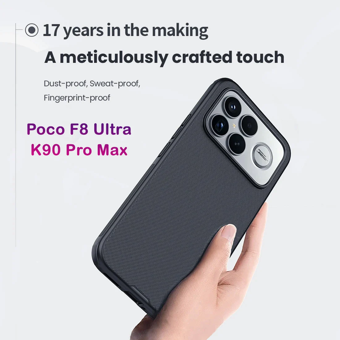 قاب ضدضربه Poco F8 Ultra مارک نیلکین مدل Super Frosted Shield Pro قاب ضدضربه Poco F8 Ultra مارک نیلکین مدل Super Frosted Shield Pro