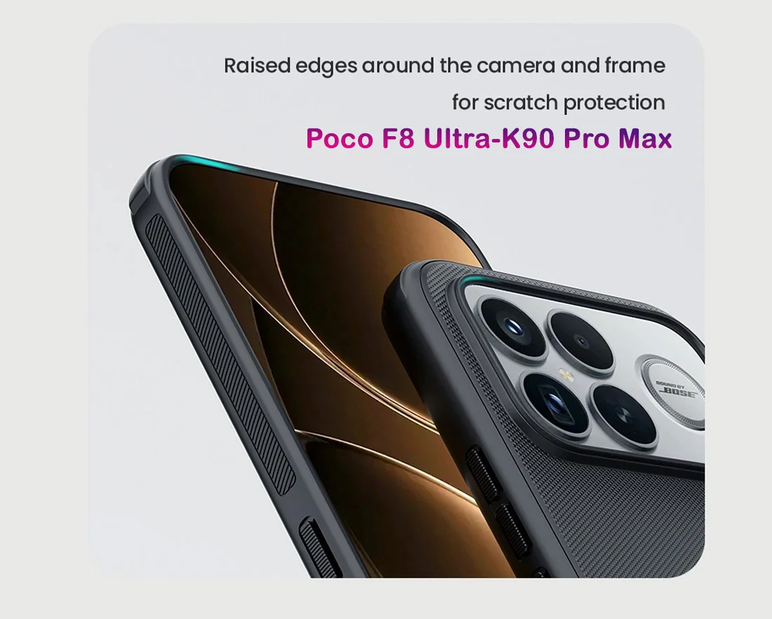 قاب ضدضربه Poco F8 Ultra مارک نیلکین مدل Super Frosted Shield Pro قاب ضدضربه Poco F8 Ultra مارک نیلکین مدل Super Frosted Shield Pro
