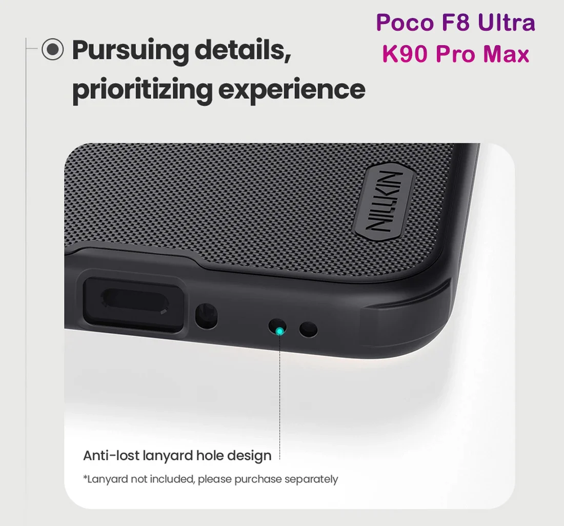 قاب ضدضربه Poco F8 Ultra مارک نیلکین مدل Super Frosted Shield Pro