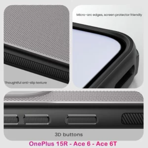 قاب ضدضربه دودی OnePlus 15R مارک نیلکین مدل Super Frosted Shield Pro Clear