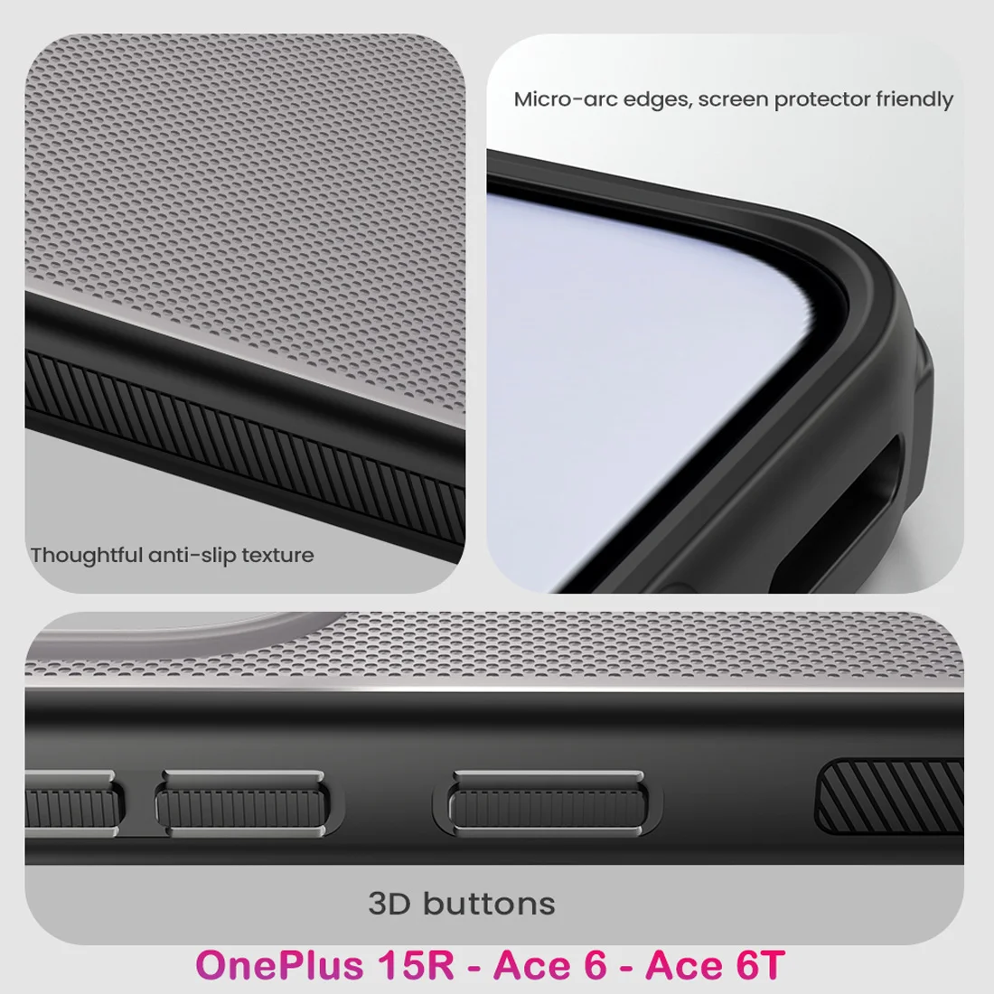 قاب ضدضربه دودی OnePlus 15R مارک نیلکین مدل Super Frosted Shield Pro Clear