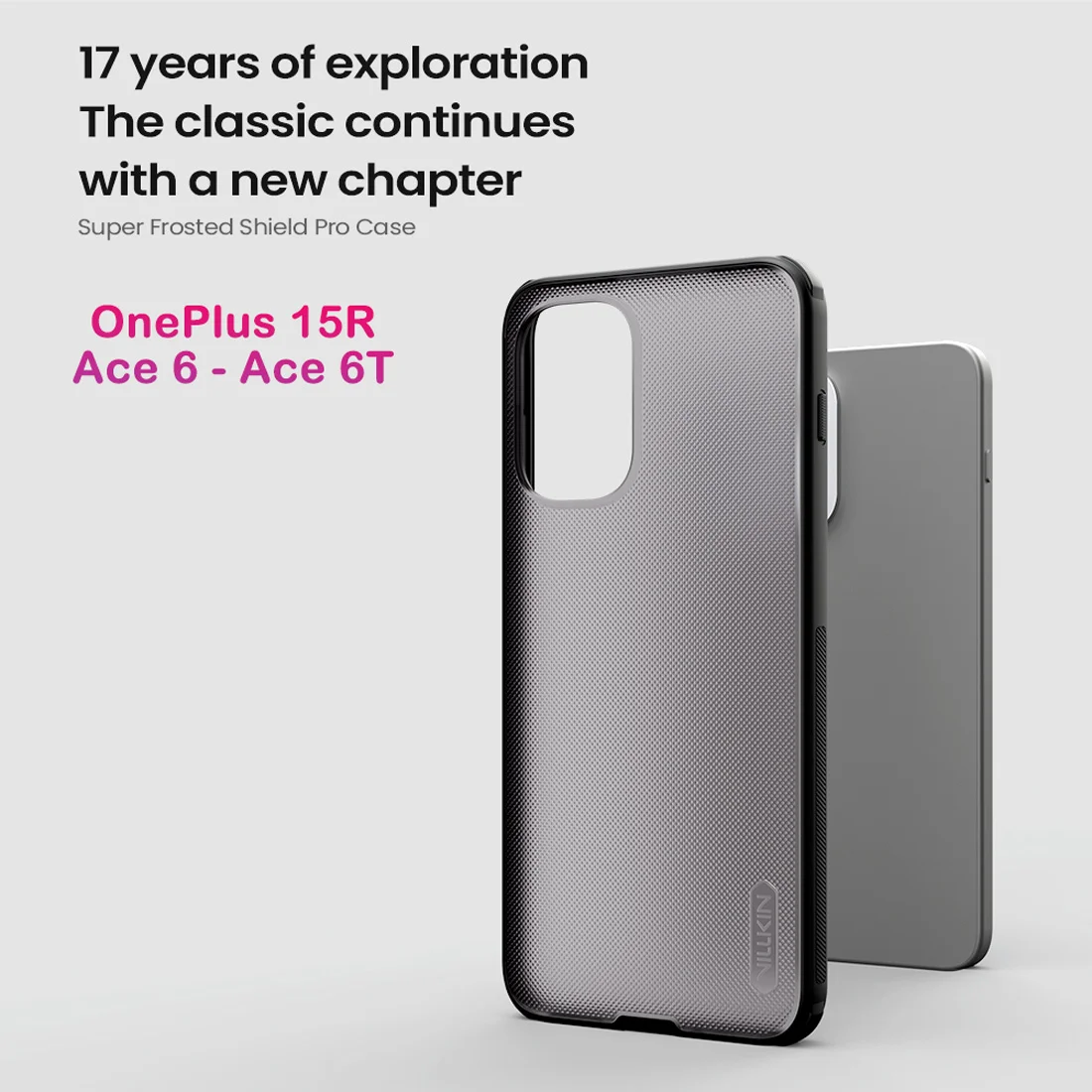 قاب ضدضربه دودی OnePlus Ace 6T مارک نیلکین مدل Super Frosted Shield Pro Clear