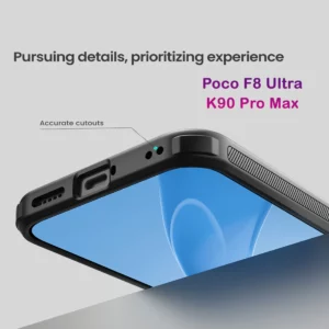 قاب ضدضربه دودی Poco F8 Ultra مارک نیلکین مدل Super Frosted Shield Pro Clear