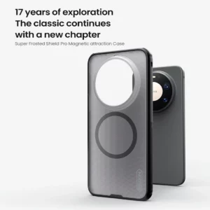 قاب ضدضربه دودی مگنتی Huawei Mate 80 Pro Max مارک نیلکین مدل Super Frosted Shield Pro Clear Magnetic