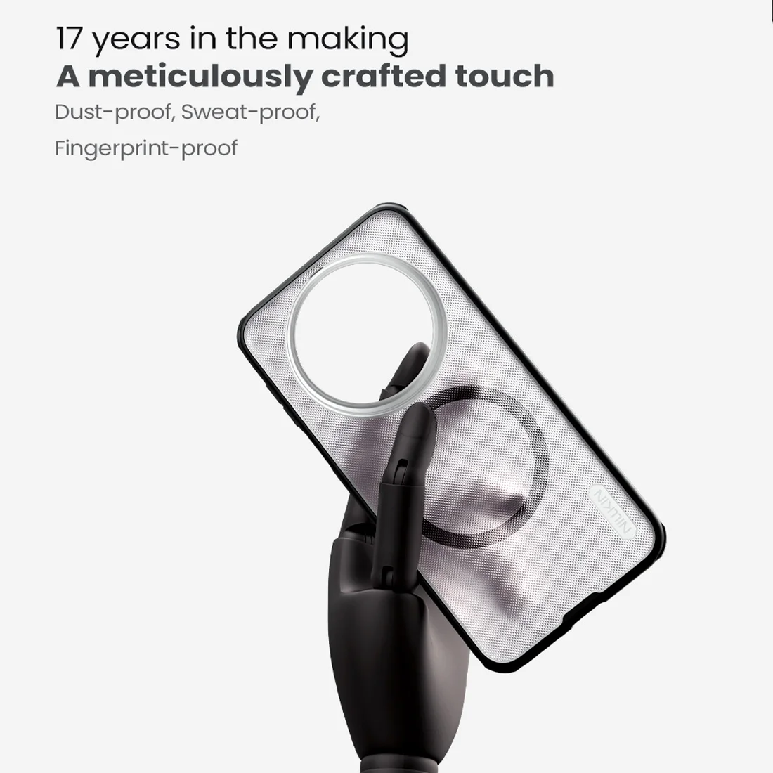 قاب ضدضربه دودی مگنتی Huawei Mate 80 Pro Max مارک نیلکین مدل Super Frosted Shield Pro Clear Magnetic