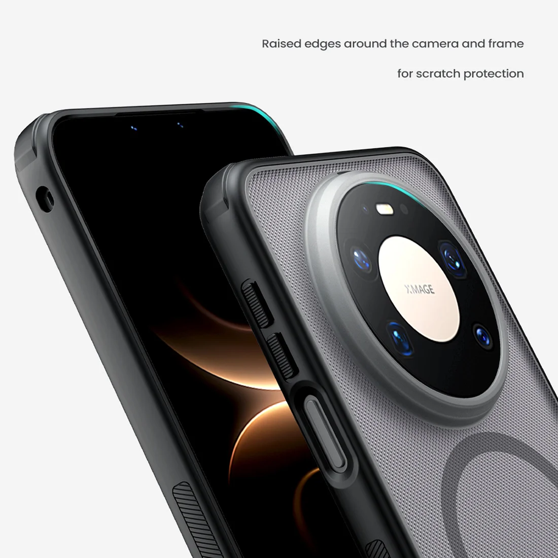 قاب ضدضربه دودی مگنتی Huawei Mate 80 Pro Max مارک نیلکین مدل Super Frosted Shield Pro Clear Magnetic