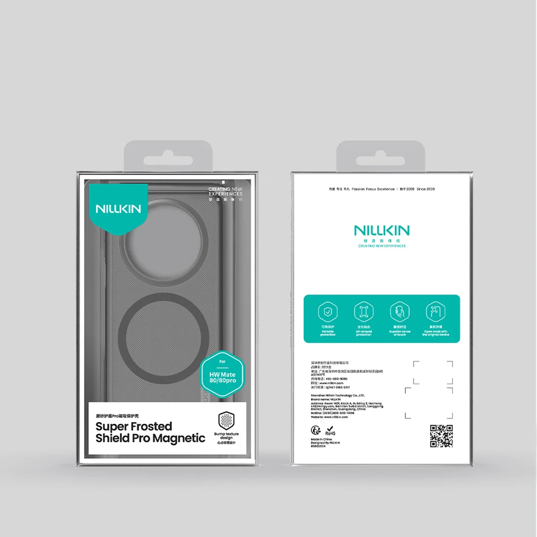 قاب ضدضربه دودی مگنتی Huawei Mate 80 مارک نیلکین مدل Super Frosted Shield Pro Clear Magnetic
