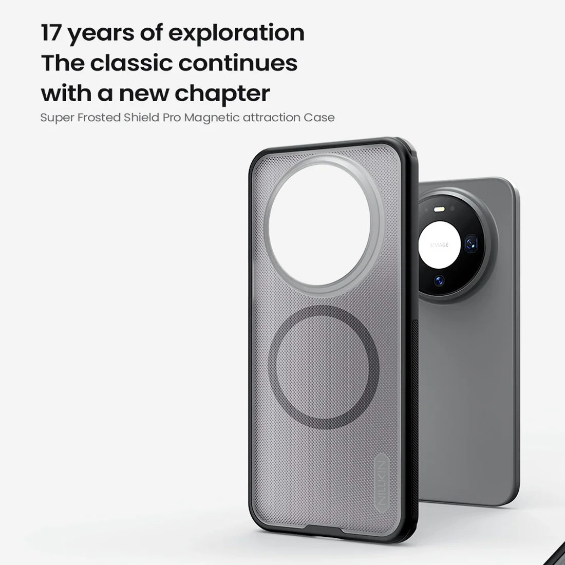 قاب ضدضربه دودی مگنتی Huawei Mate 80 مارک نیلکین مدل Super Frosted Shield Pro Clear Magnetic