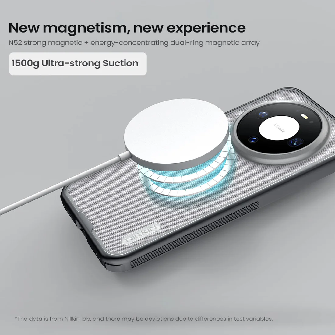 قاب ضدضربه دودی مگنتی Huawei Mate 80 مارک نیلکین مدل Super Frosted Shield Pro Clear Magnetic