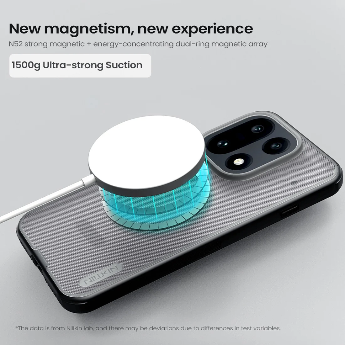 قاب ضدضربه دودی مگنتی OnePlus 15 مارک نیلکین مدل Super Frosted Shield Pro Clear Magnetic