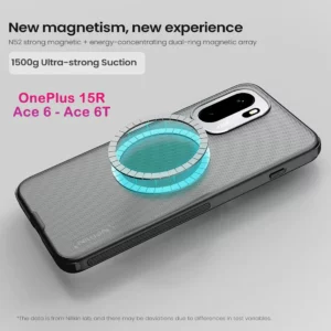 قاب ضدضربه دودی مگنتی OnePlus 15R مارک نیلکین مدل Super Frosted Shield Pro Clear Magnetic