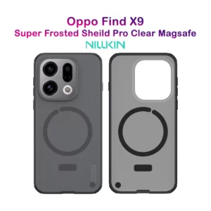 قاب ضدضربه دودی مگنتی Oppo Find X9 مارک نیلکین مدل Super Frosted Shield Pro Clear Magnetic