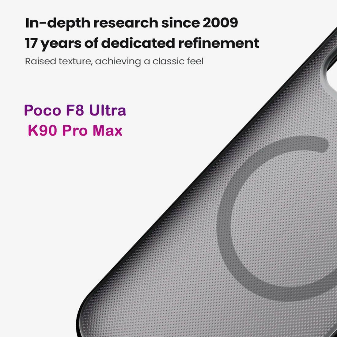 قاب ضدضربه دودی مگنتی Poco F8 Ultra مارک نیلکین مدل Super Frosted Shield Pro Clear Magnetic