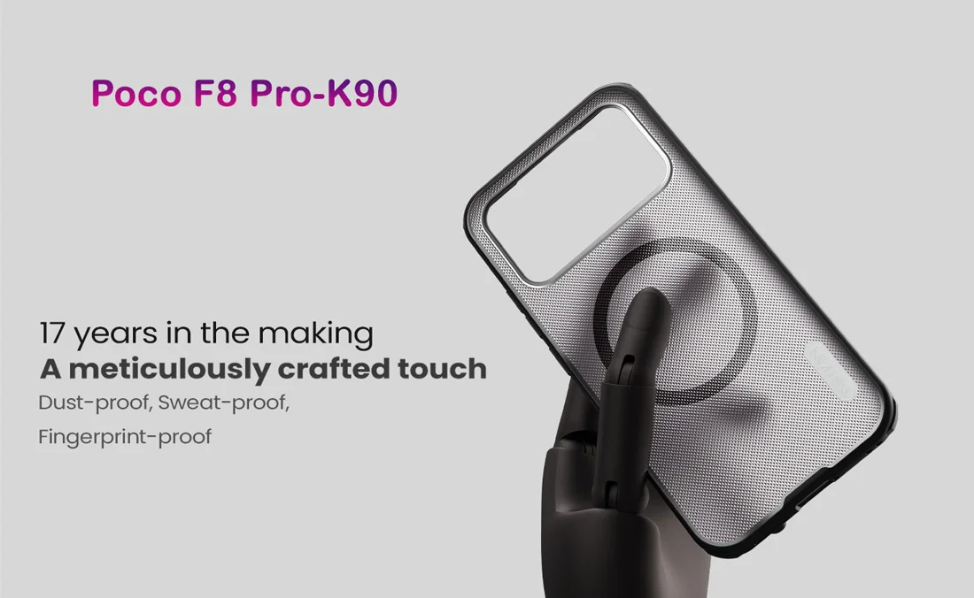 قاب ضدضربه دودی مگنتی Redmi K90 مارک نیلکین مدل Super Frosted Shield Pro Clear Magnetic