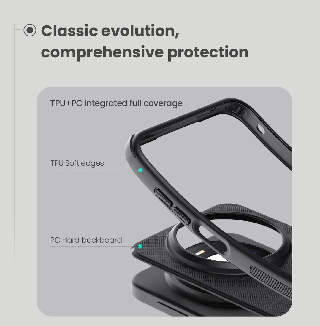 قاب ضدضربه مگنتی Huawei Mate 80 Pro Max مارک نیلکین مدل Super Frosted Shield Pro Magnetic