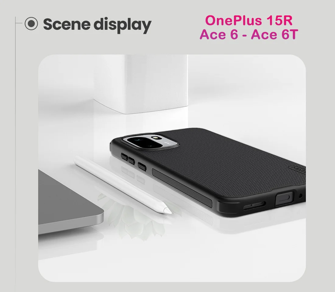 قاب ضدضربه مگنتی OnePlus Ace 6 مارک نیلکین مدل Super Frosted Shield Pro Magnetic