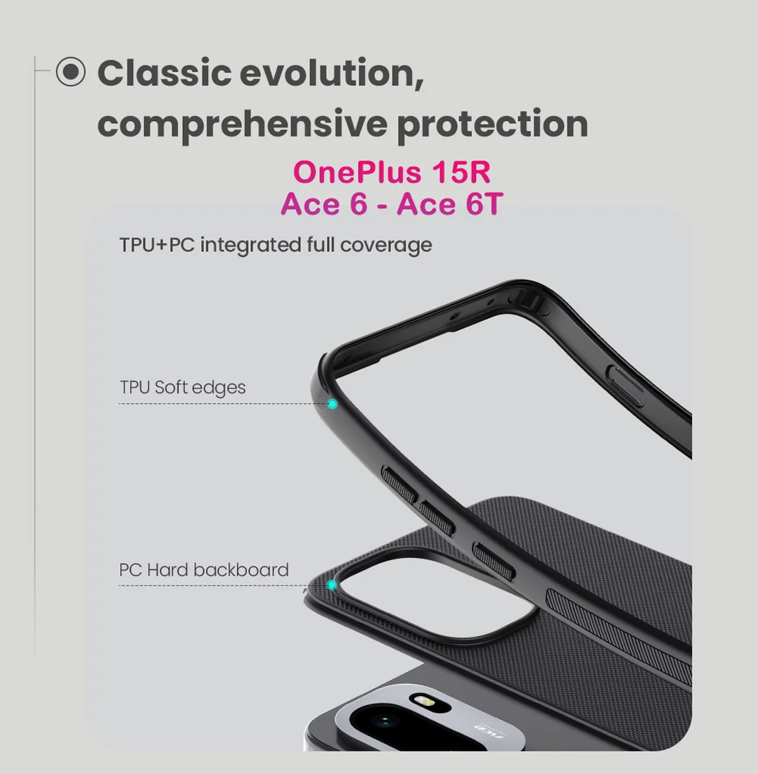 قاب ضدضربه مگنتی OnePlus Ace 6 مارک نیلکین مدل Super Frosted Shield Pro Magnetic