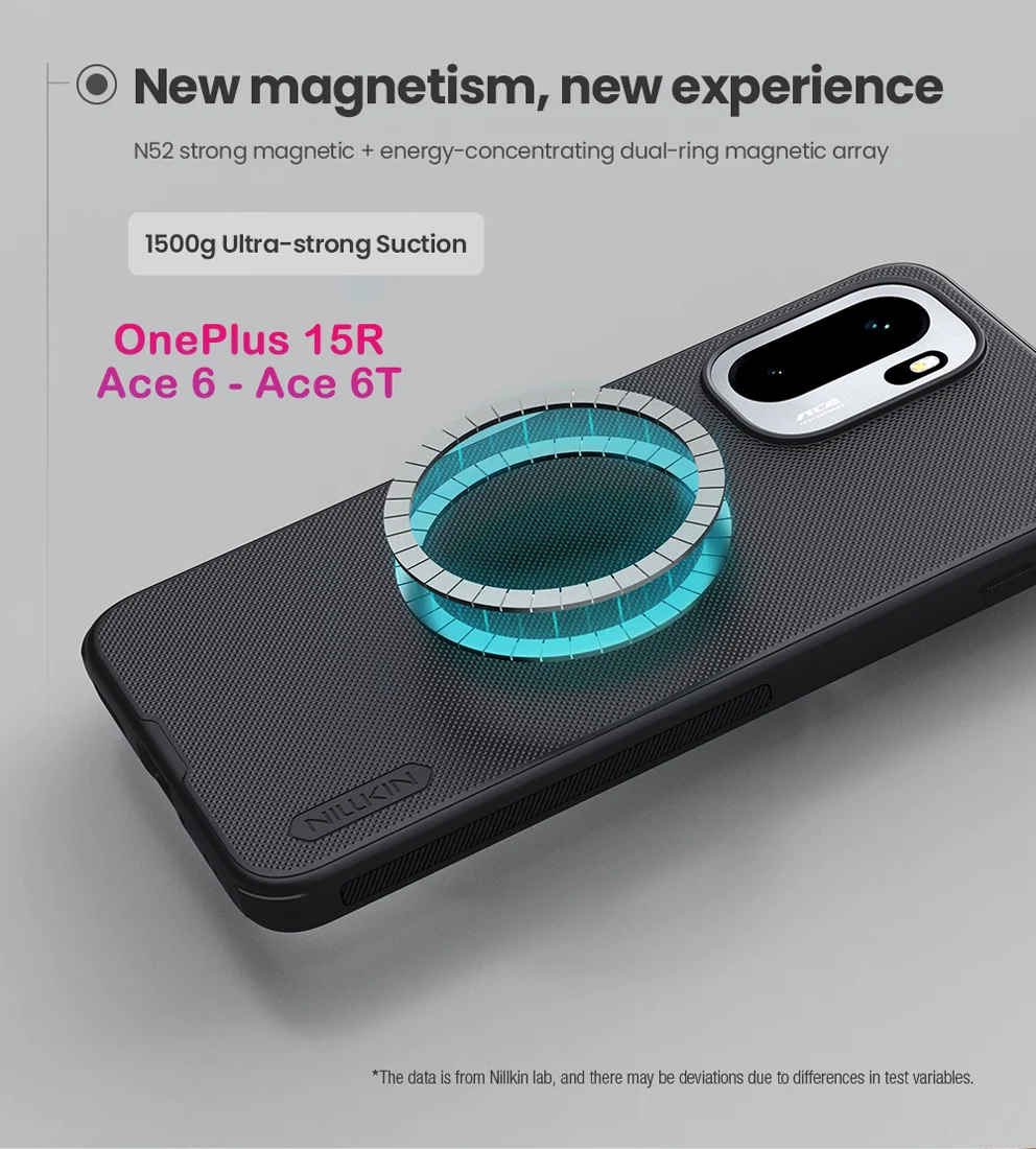 قاب ضدضربه مگنتی OnePlus Ace 6T مارک نیلکین مدل Super Frosted Shield Pro Magnetic
