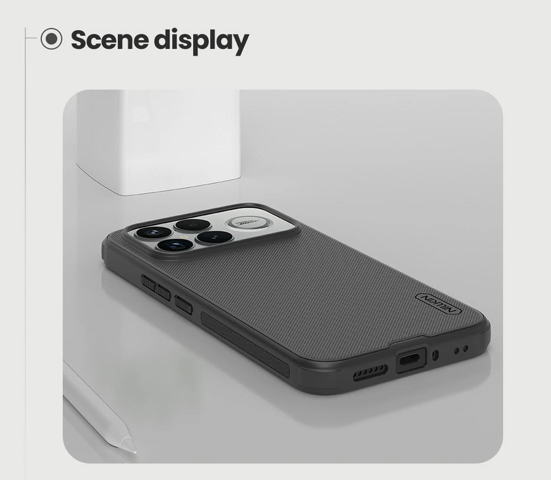 قاب ضدضربه مگنتی Xiaomi Redmi K90 Pro Max مارک نیلکین مدل Super Frosted Shield Pro Magnetic