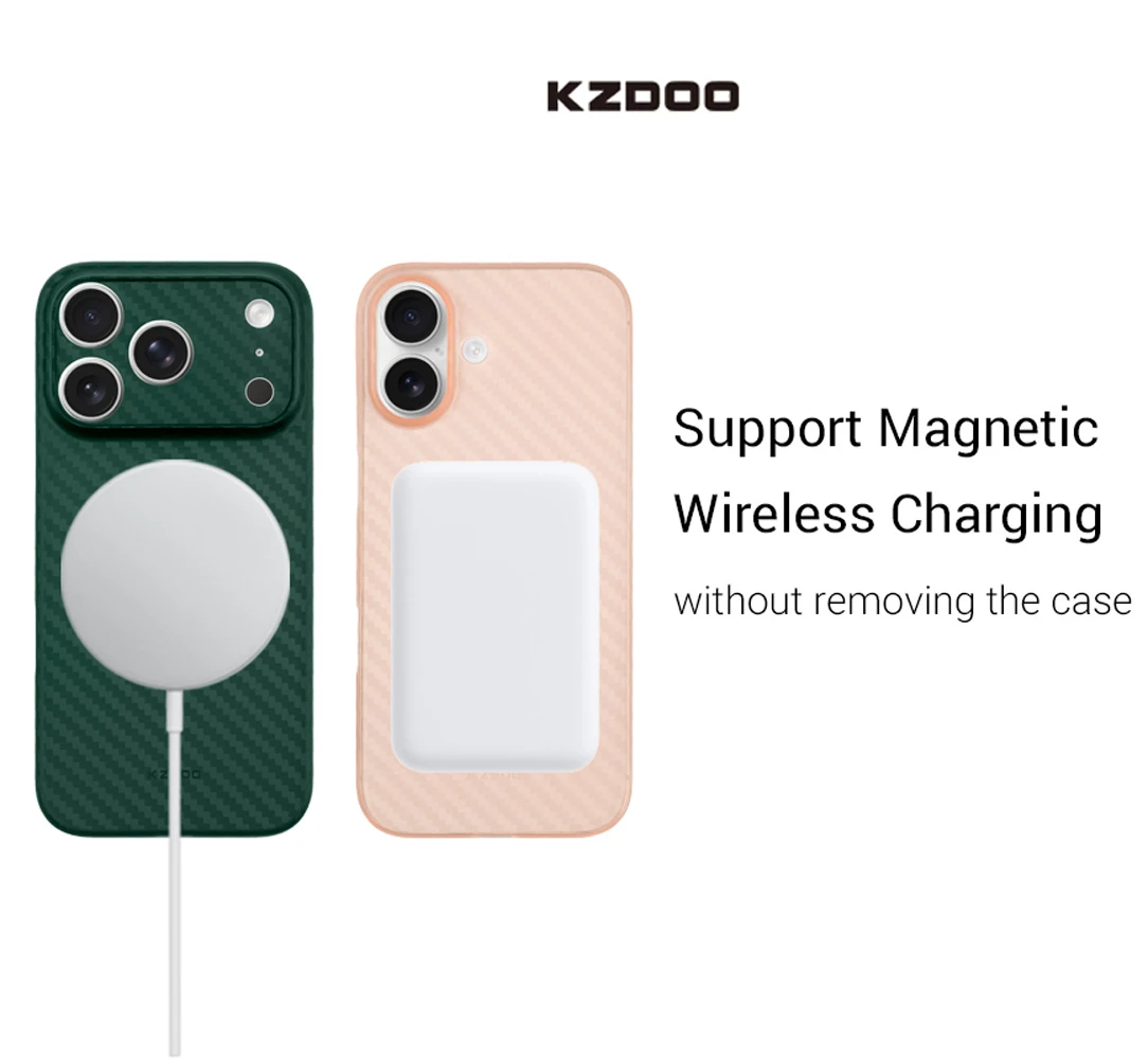 قاب محافظ کربنی iPhone 17 Pro Max مدل Air Carbons مارک KZDOO