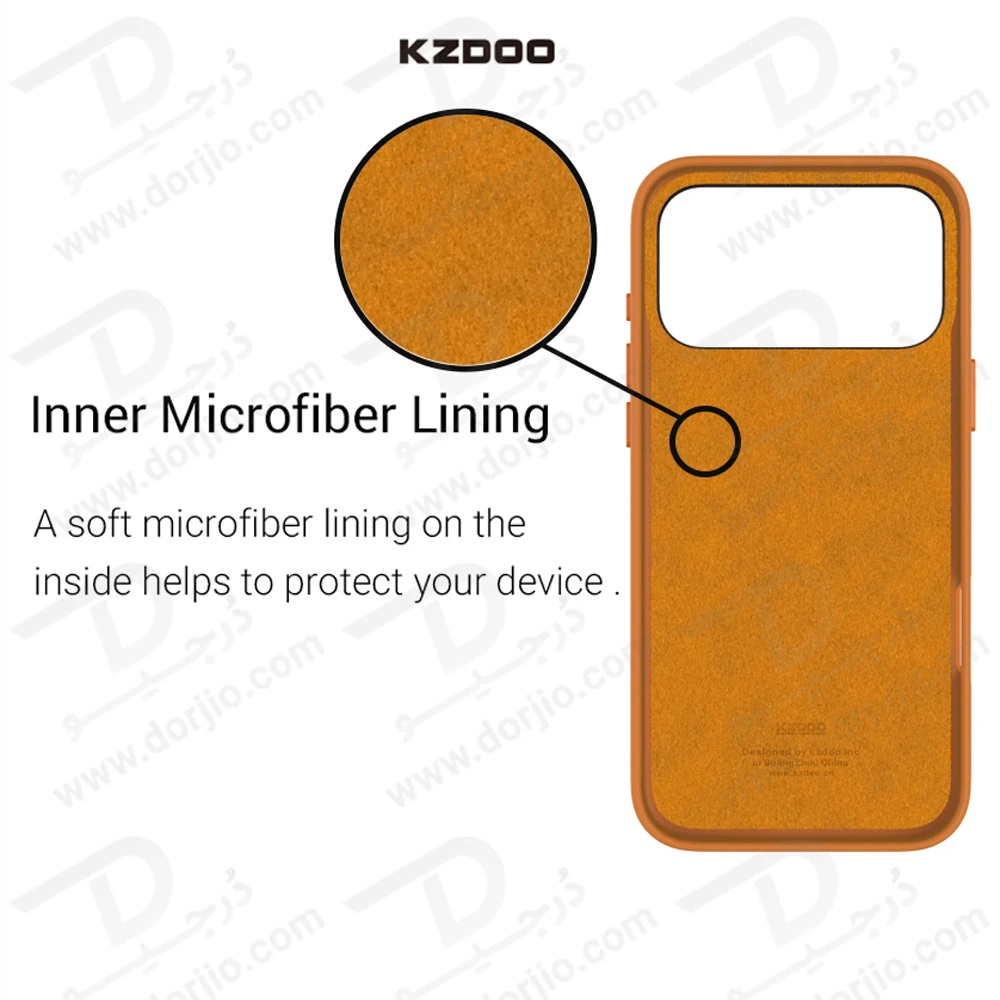 قاب چرمی iPhone 17 Pro Max مدل Noble مارک KZDOO